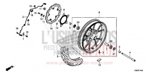 FRONT WHEEL CBF125NAJ de 2018